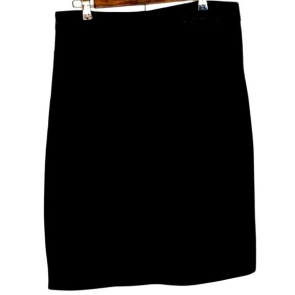 Vintage D & G Black Virgin Wool Blend Skirt With Side Pockets Size  L 32/46 - Picture 2 of 11